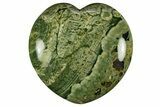 Polished Rainforest Jasper (Rhyolite) Heart - Australia #311954-1